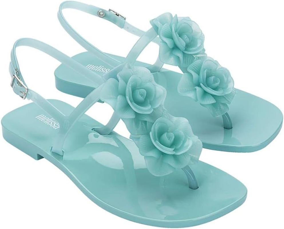 MELISSA HARMONIC SQUARED GARDEN, Flat Sandal, T&uuml;rkis, 3 UK image number 4