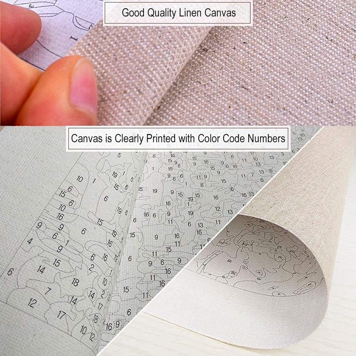 Paint by Numbers for Adult - DIY Digital Canvas Acrylic Painting Adults, Paint by Number Kits, Digital Painting, Painting Numbers Adults Frameless for Home Wall Art Decor Flower Cat 16X20 Inch - 870541 image number 3