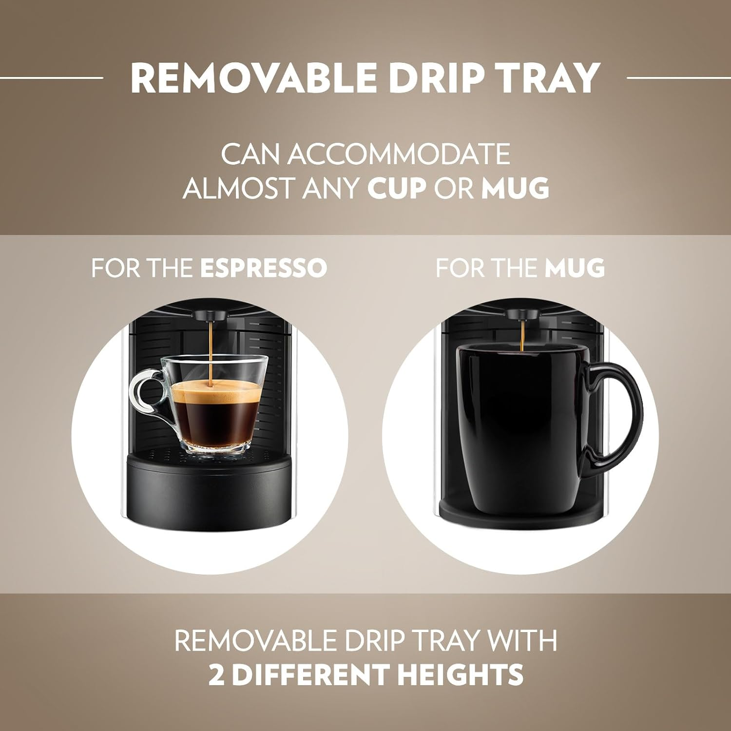 Lavazza, a Modo Mio Jolie EVO, Coffee Capsule Machine, Made from 36% Recycled Plastic, Compatible with a Modo Mio Pods, with Removable Cup Rest, Automatic Shut-Off, 1250 W, 220&ndash;240 V, 50&ndash;60 Hz, White image number 3