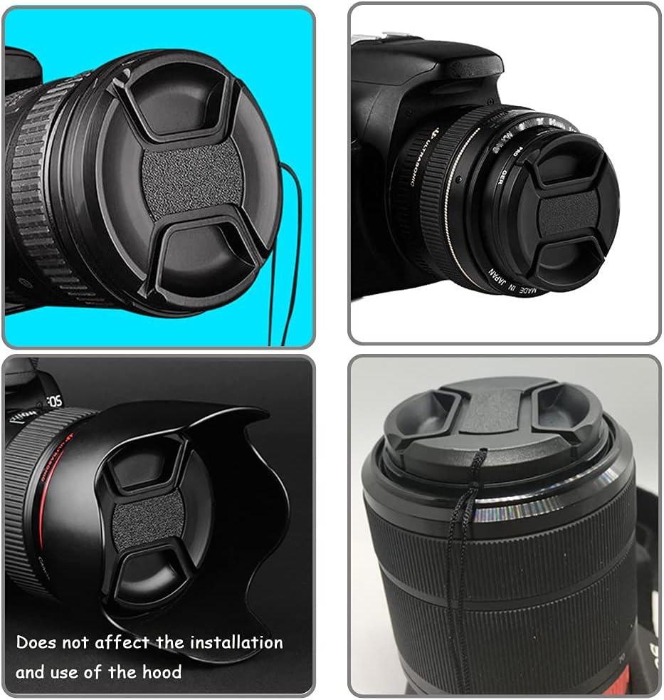 49Mm Snap-On Lens Cap and Hood for Canon M50 M100 M6 with EF-M 15-45Mm, EF-S 35Mm F/2.8 Is STM Lens Replace Canon EW-53(1 Cap+1 Hood) image number 4