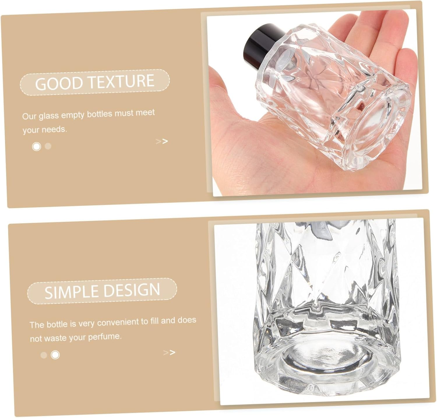 4Pcs Vintage Glass Diffuser Bottles 50Ml Empty Reed Essential Oil Perfume Containers for Home Aromatherapy and Bedroom Fragrance Decoration image number 4