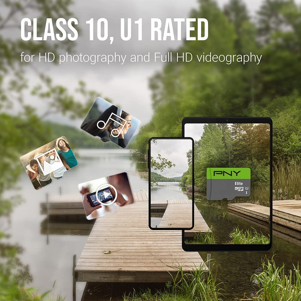 PNY P-SDU16GU185GW-GE 16GB Microsdhc Class 10 UHS-I Flash Memory (16GB, Microsdhc, Class 10, UHS-I, Class 1 (U1)) image number 3