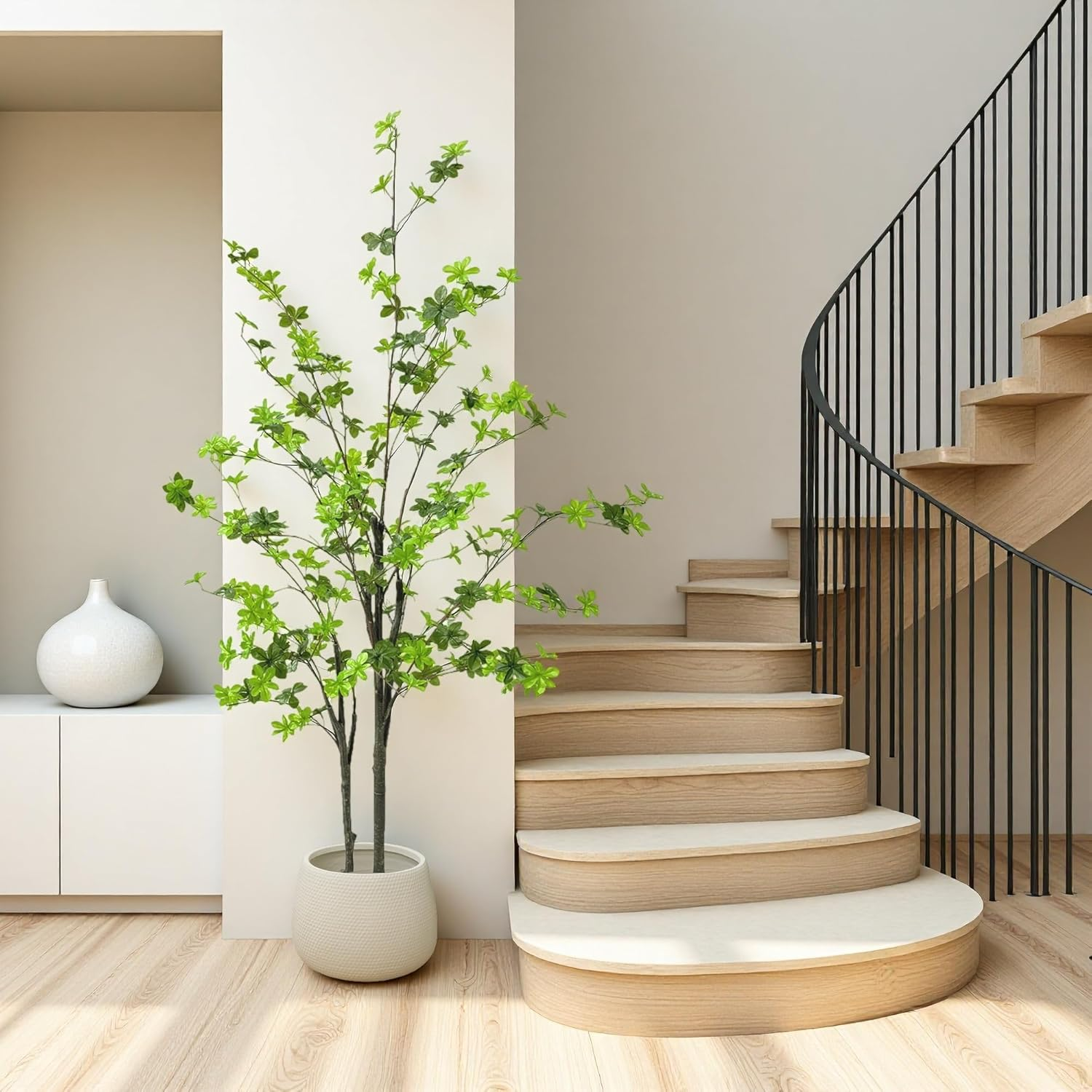 Artificial Plants 150Cm Pieris Japonica Tree Faux Indoor Plant Fake Potted Artificial Outdoor Plants for Living Room, Office, Home D&eacute;cor(5Ft) image number 5