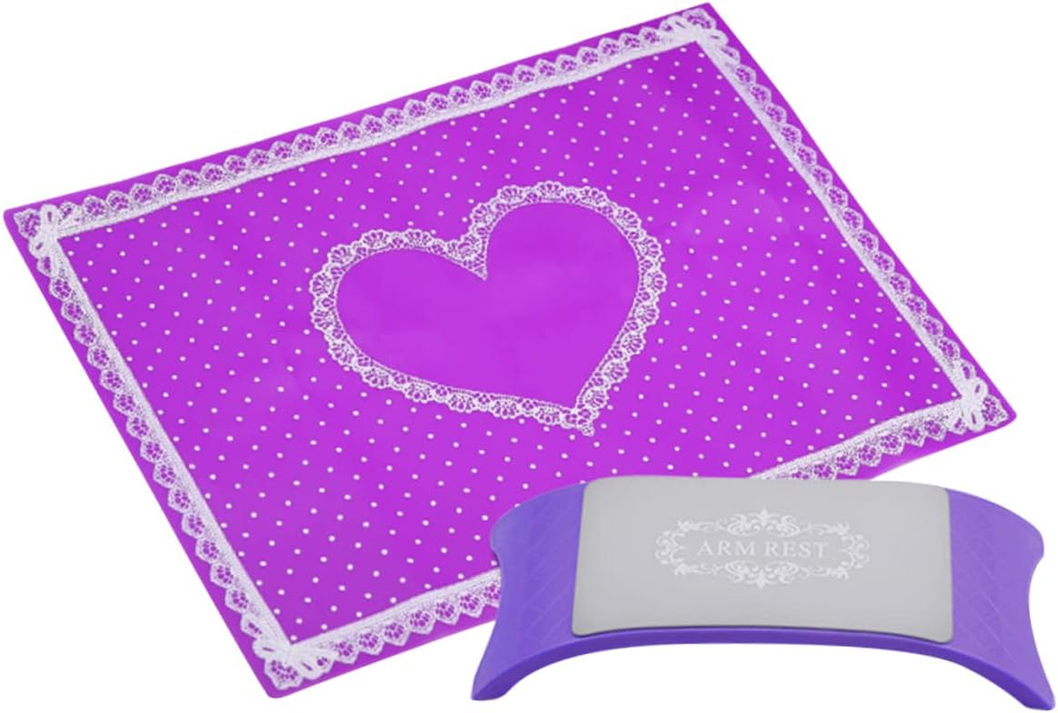 Healeved Foldable Hand Pillow Silicone Manicure Mat Washable Nail Beauty Tool Hand Pad Cushion Practice Nail Arm Rest