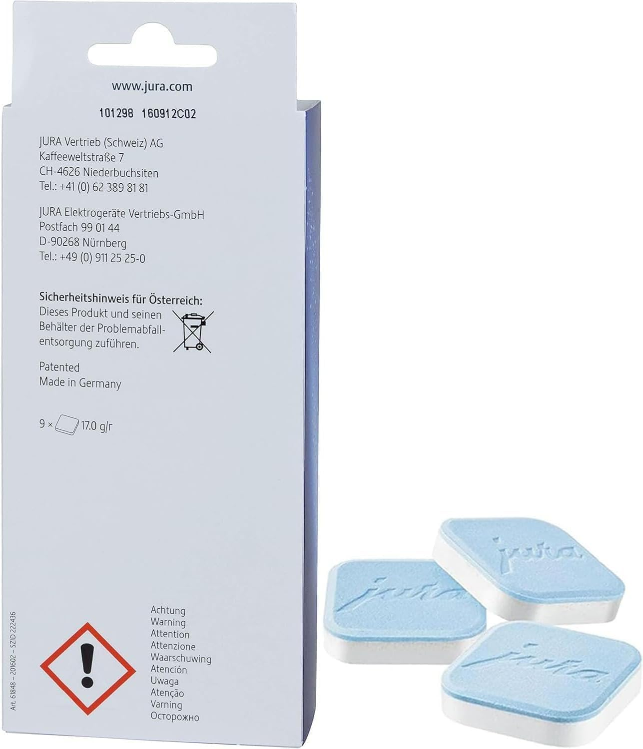 9 Tablets Descaling Tablets for Jura Coffee Machines - 1 Pack image number 1