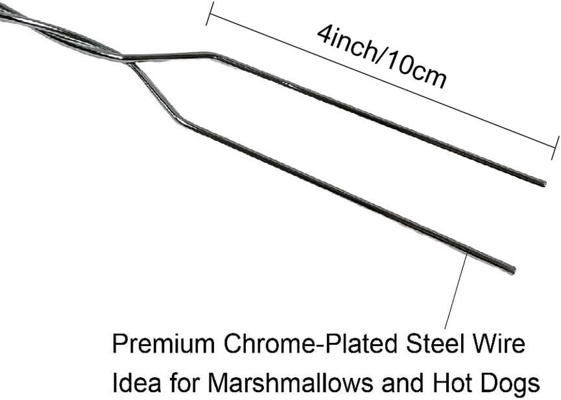 Chrome-Plated Steel Toaster Forks - Durable, Easy-To-Clean, Heat-Resistant Grilling Tools - Perfect for Toasting & Roasting - Set of 4