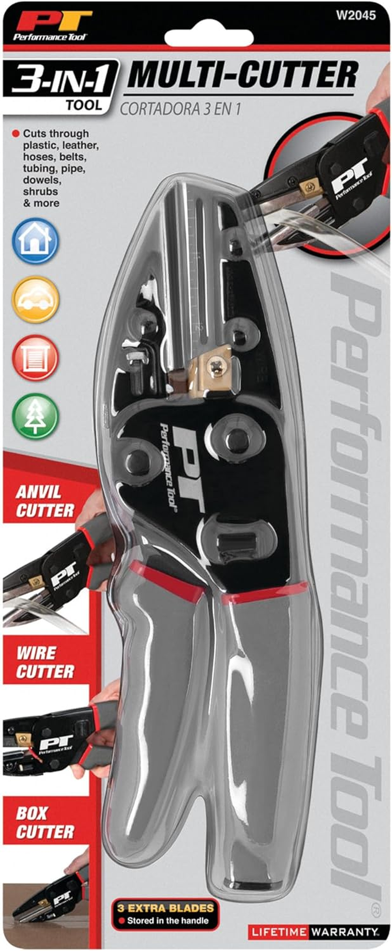Performance Tool W2045 3-In-1 Multi Power Cutting Tool with Built-In Wire Cutter & Utility Knife image number 1