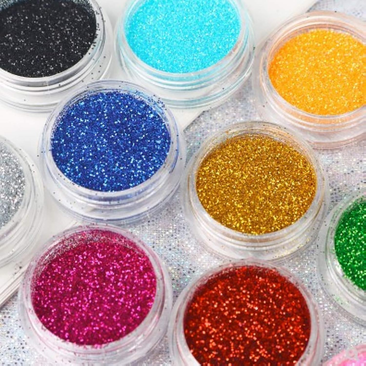 48 Bottles Nail Art Makeup Decoration Glitter Dust Powder Acrylic Nail Art Decoration Tool image number 4