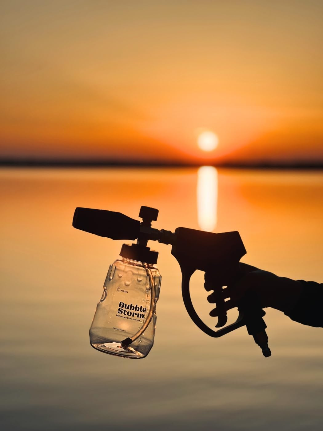 Bubble Storm Premium Foam Cannon for Pressure Washer, Wide Mouth, Adjustable Thick Foam Lance with 1/4 Inch Quick Connector for Car, Boat, and Home Wash, 4000 PSI, 34 Oz, 1.1Mm Orifice image number 3