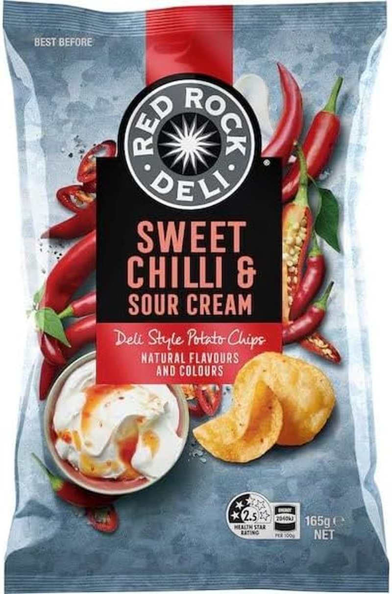 Red Rock Deli Sweet Chilli and Sour Cream Flavoured Chips 290 G (Pack of 2) image number 1