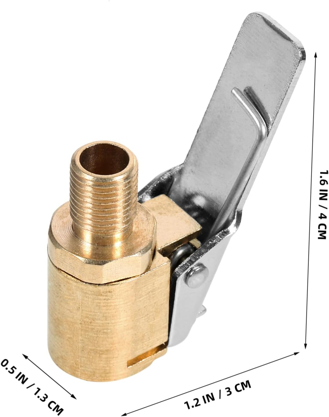 TOGEVAL Car Valve Adapter Air Pump Thread Nozzle Quick Connector for Car and Motorcycle Tyre Inflator with Clip-On Air Chuck Compatible with Auto Tire Wheels image number 6