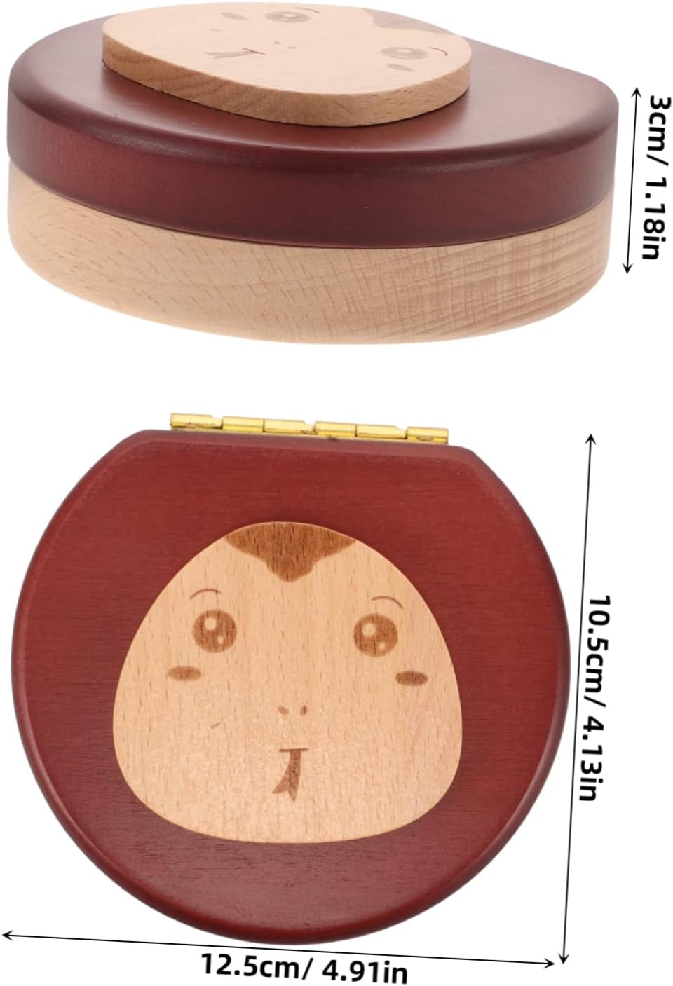 Kisangel Boys Haircut and Milk Tooth Keepsake Box Wooden Storage Labels for Milestones image number 6