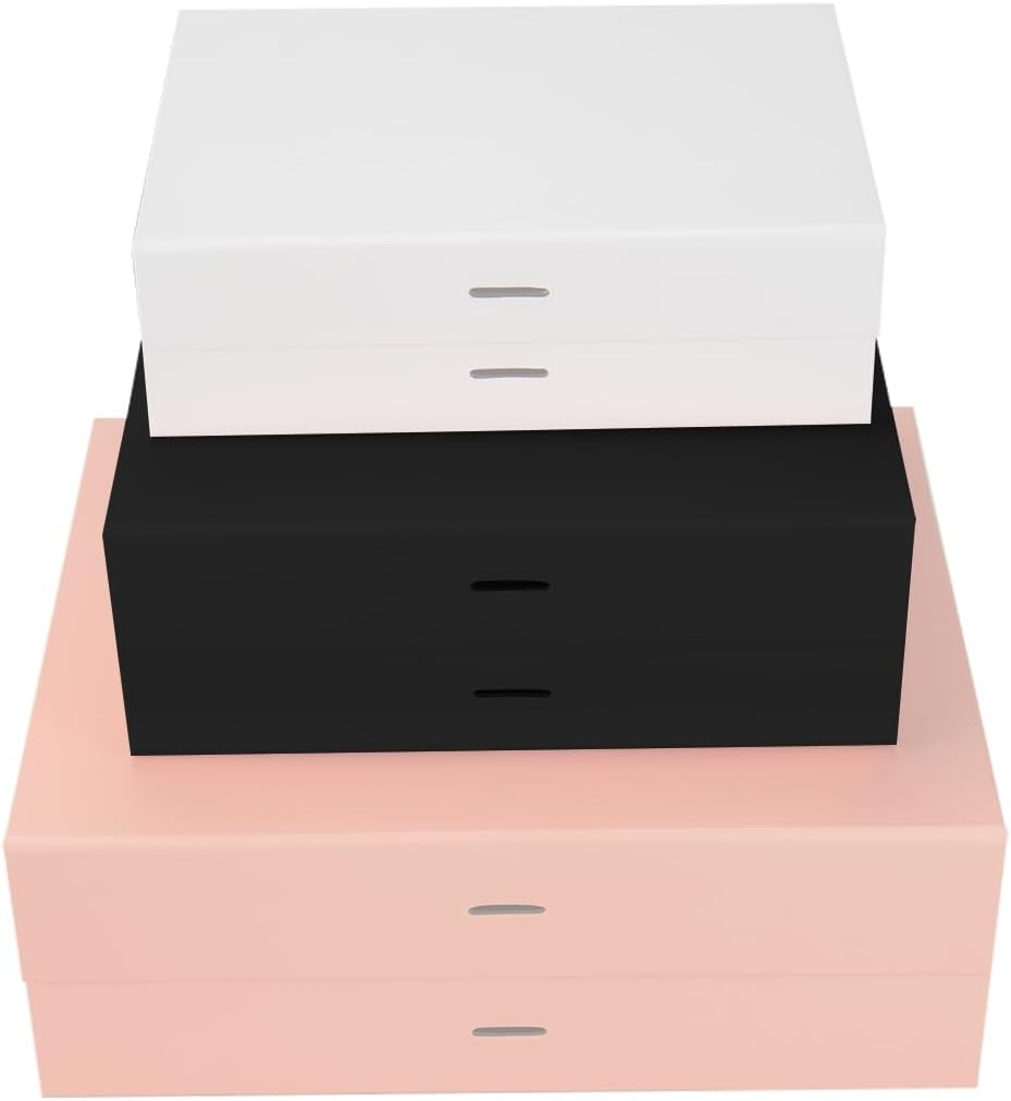 5Pcs Elegant White Box for Gift, Bride Gift Box, Magnetic Gift Box with Ribbon, Gift Boxes for Presents, Baby Gift Box, White Bridesmaid Boxes, Paper Mache Boxes (White, 25X22X9, 5PCS) image number 3