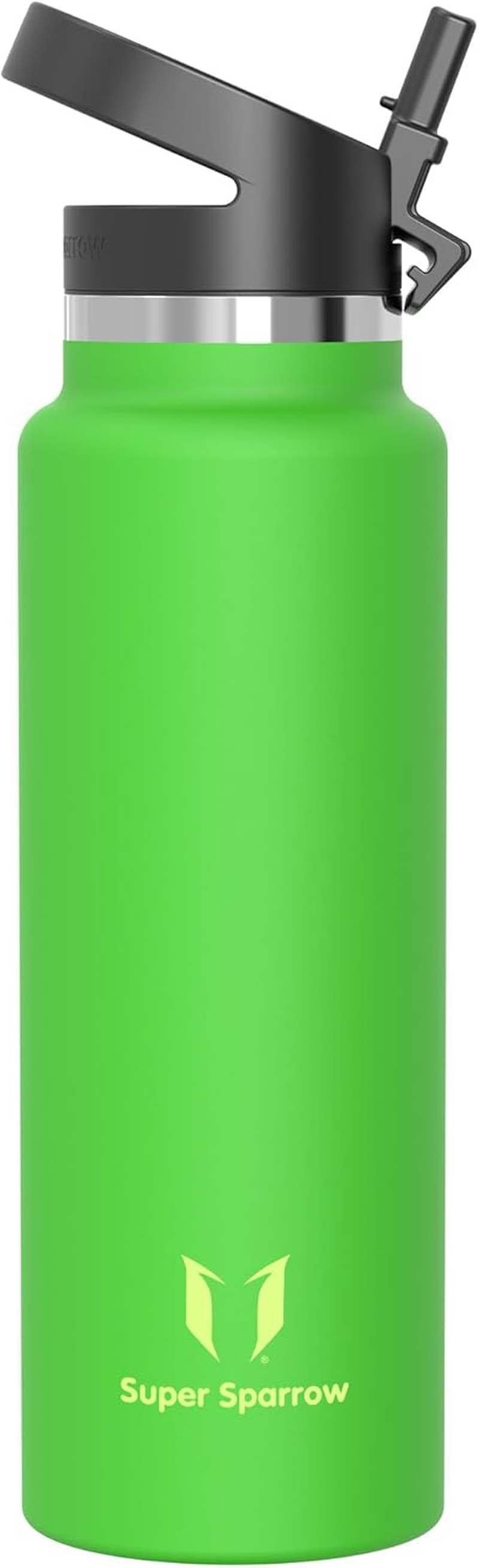 Super Sparrow Children'S Water Bottle, 500 Ml, Wide Opening Swivelsip Thermos Flask, Bpa-Free Thermos Flask, Ergonomic Drinking Bottles, Straw for Sports, Travel, School, Outdoor