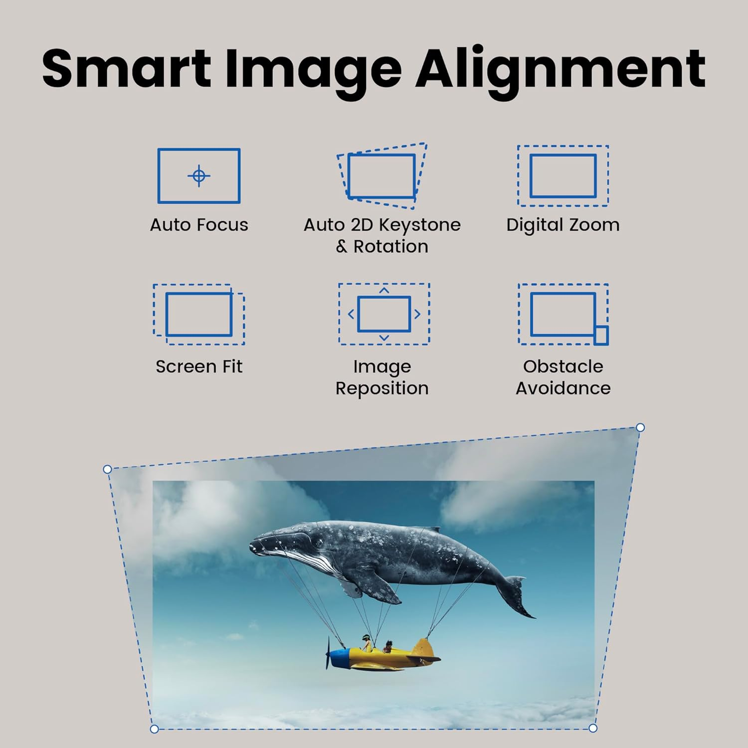 Benq GP520 | 4K HDR 2600Lm LED Living Room Projector for Home Entertainment with Google TV, Auto Cinema Mode, MEMC, Rec.709, HDR10+ image number 5