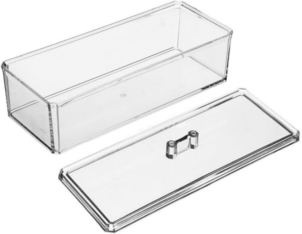 Clear Acrylic Hair Accessories Organizer for Girls - Hair Tie, Headband, Bows & Clip Holder with Lid, No Compartments Storage with Lid image number 4