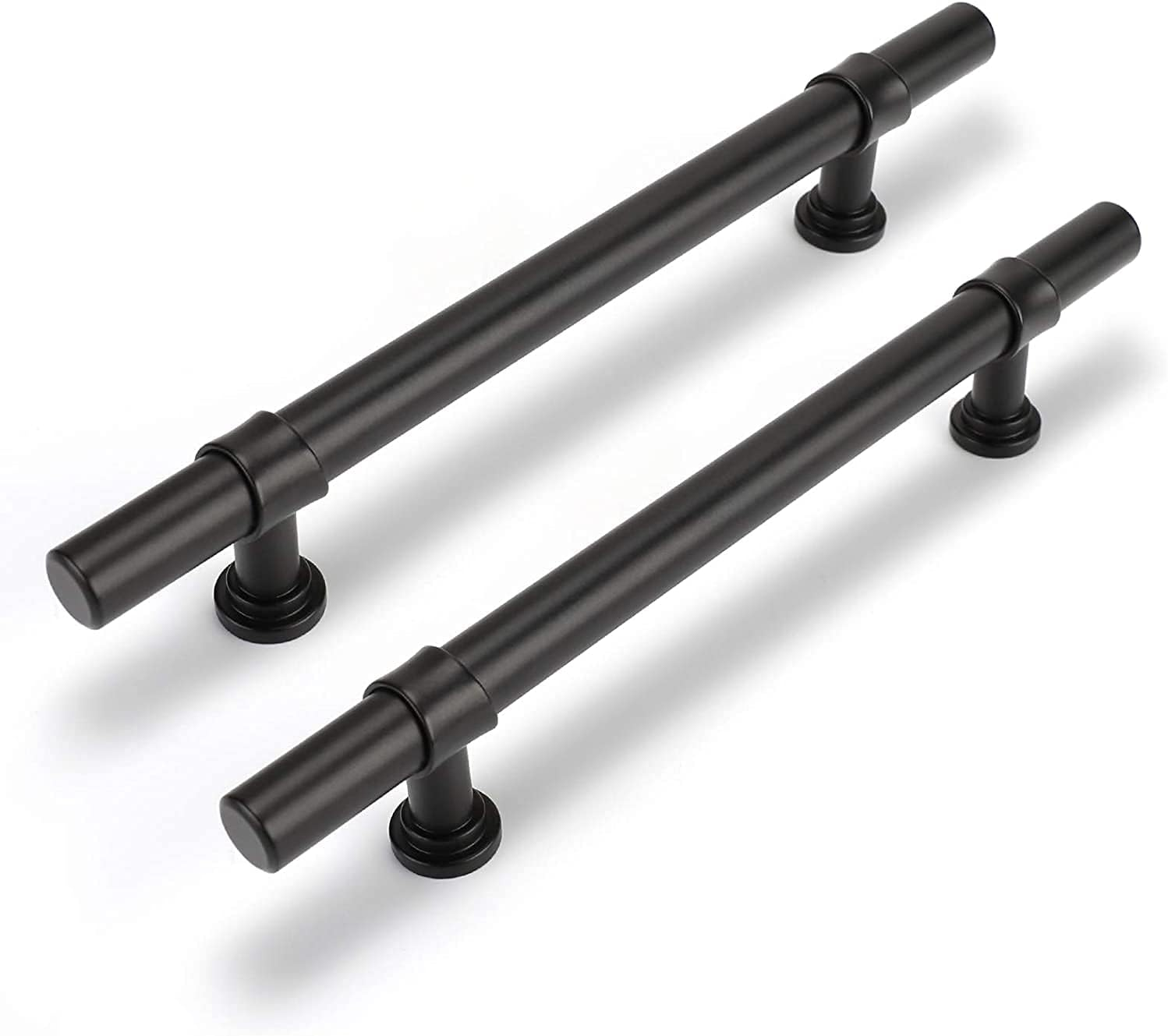 LONTAN 10 Black Cupboard 160Mm T-Shaped Black Drawer Handles Dresser Cabinet Pulls Vintage Wardrobe Bedroom Cupboard Door Pulls image number 2