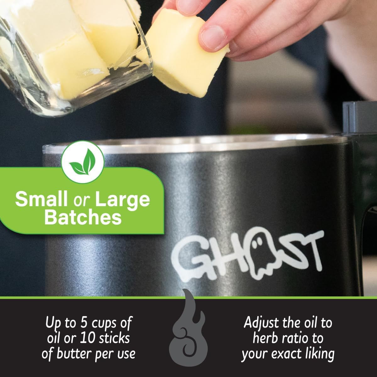 Ghost Infuser - Herbal Botanical Extractor and Oil Infusion Machine - Fully Customizable Settings - Easy to Use to Make Your Own Infused Oil Edibles and Treats image number 6