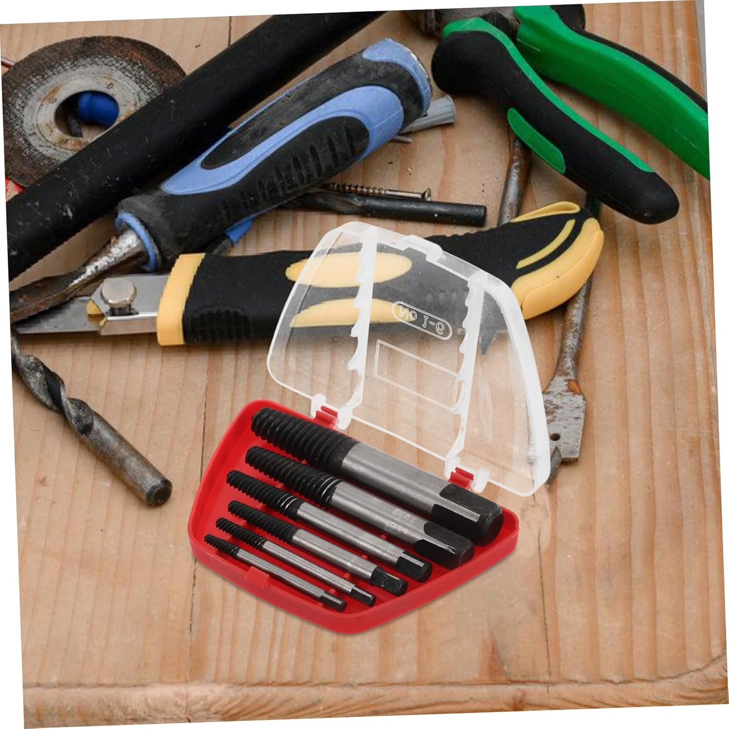 Jojofuny Damaged Screw Extractor Kit 6Pcs Extractor Tool Set Universal Bolt Extractor for Stripped Damaged Screws Bolts image number 5