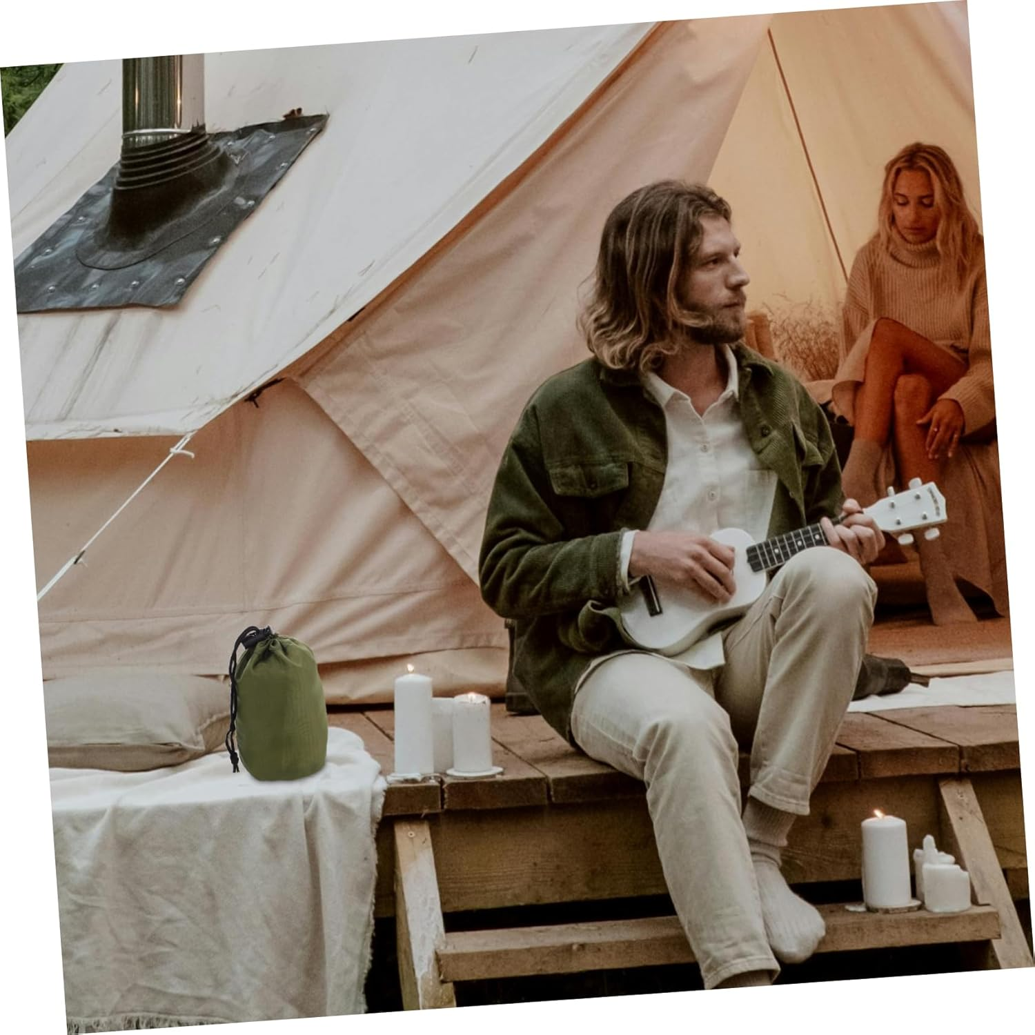 BESTYASH Compression Stuff Sack for Sleeping Bag and Camping Gear, Waterproof Nylon Drawstring Storage Bag, Dustproof Travel Pouch for Outdoor Hiking and Backpacking image number 4