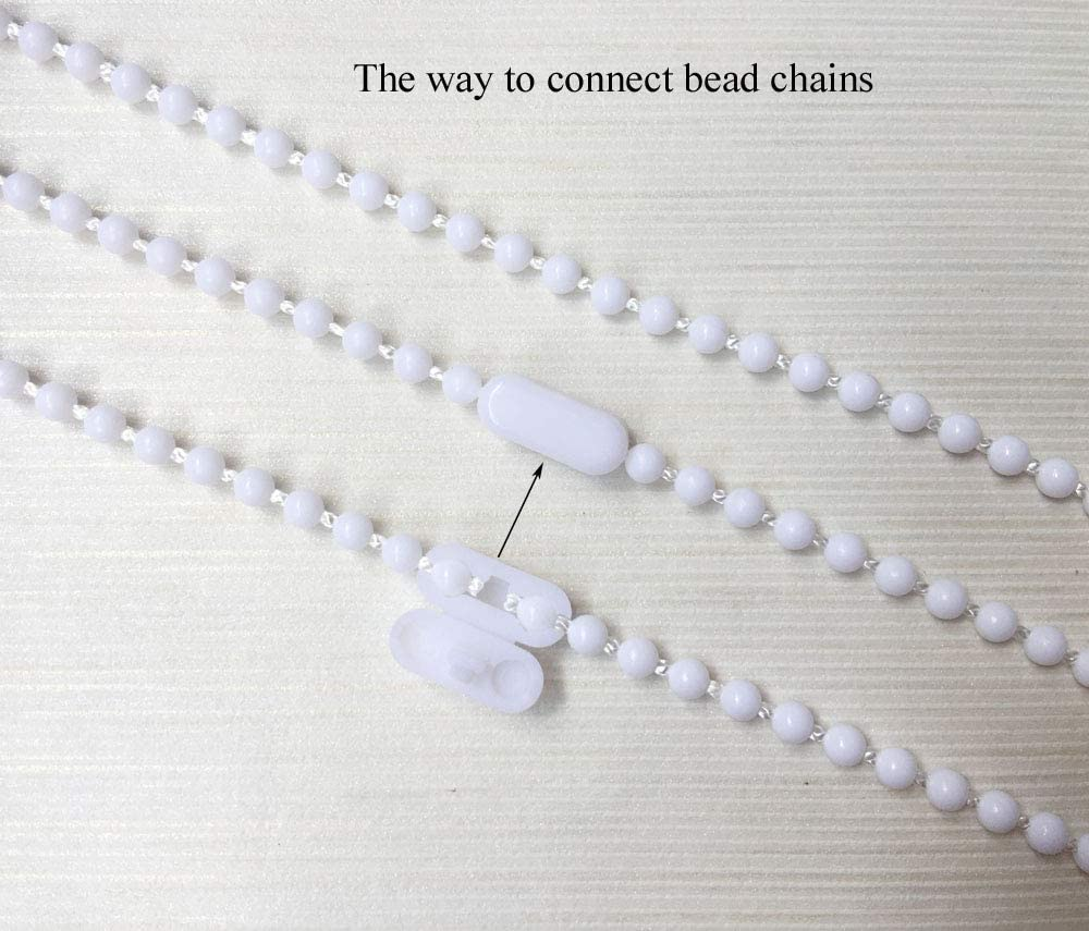 Luanxu 10 Meters Roller Blind Chain with 10 PCS Connectors Roller Shade Chain Drive Replace for Roller Roman Venetian Honeycomb Vertical Zebra Blind Chain Cords (#10, 10.94 Yards)