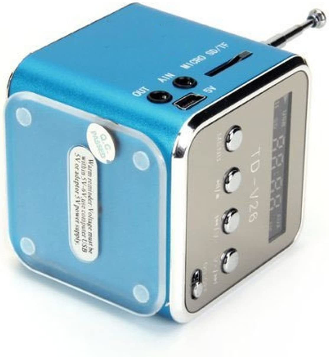 Portable Mini Stereo FM Radio MP3 Bluetooth Speaker Music Player Support Micro SD/U Disk/Pc - Black image number 7