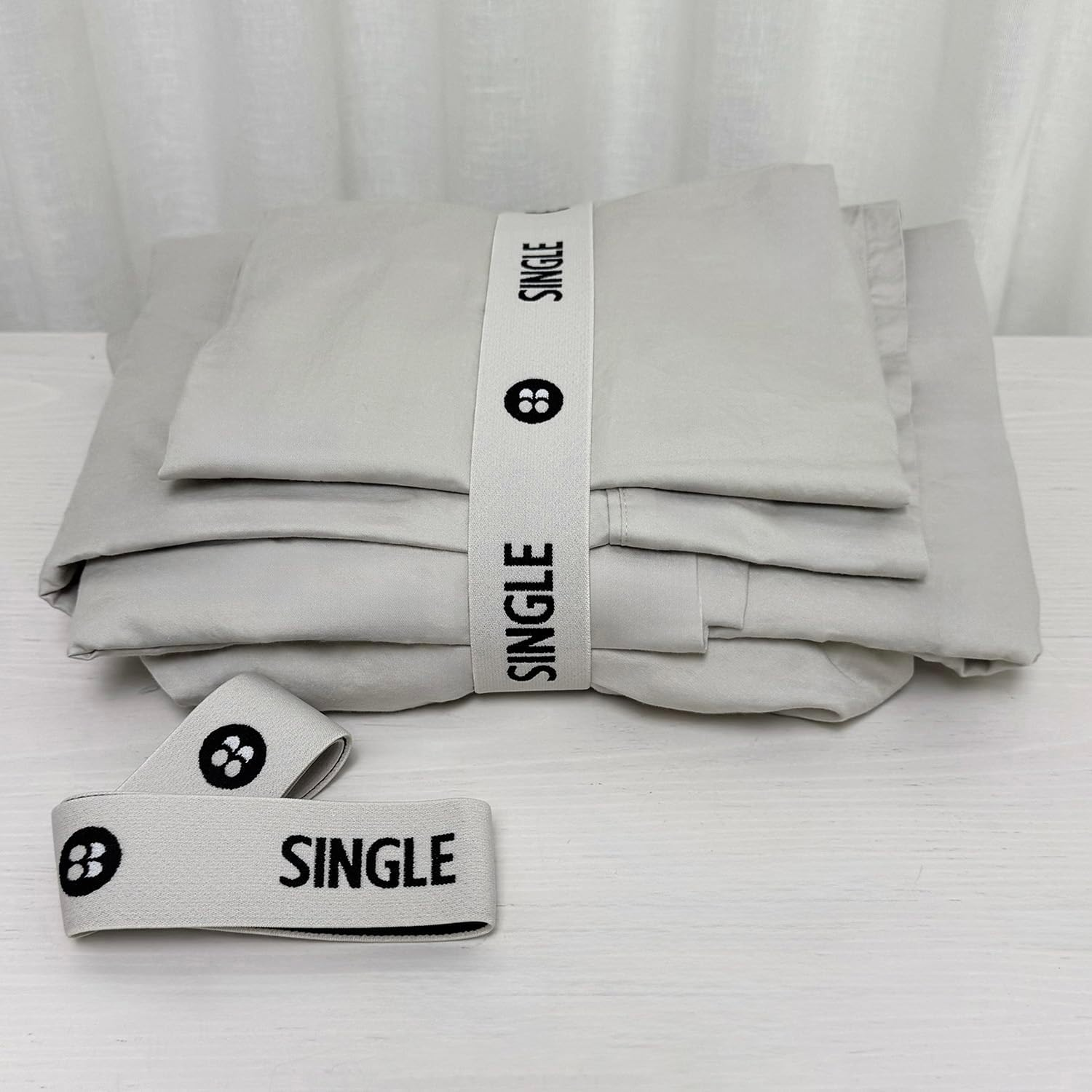 BEDDING BUNDLER Bed Sheet Organiser Bands | 2-Pack Premium Storage Woven Label for Single to Queen Size, King, Super King & Covers | Keep Linen Neat & Organised | Carbon Offset (Natural, Super King)