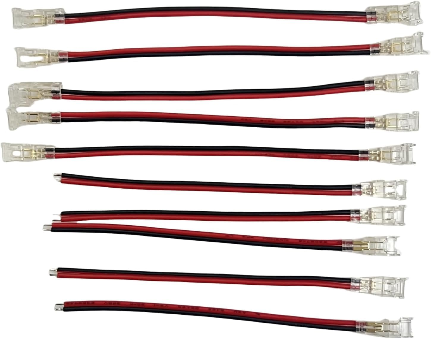 Amefil 2 Pin 5Mm LED COB Ribbon Connector Kit Single Extension with Seamless Connector 5PCS and COB Dual Extension 5PCS image number 2