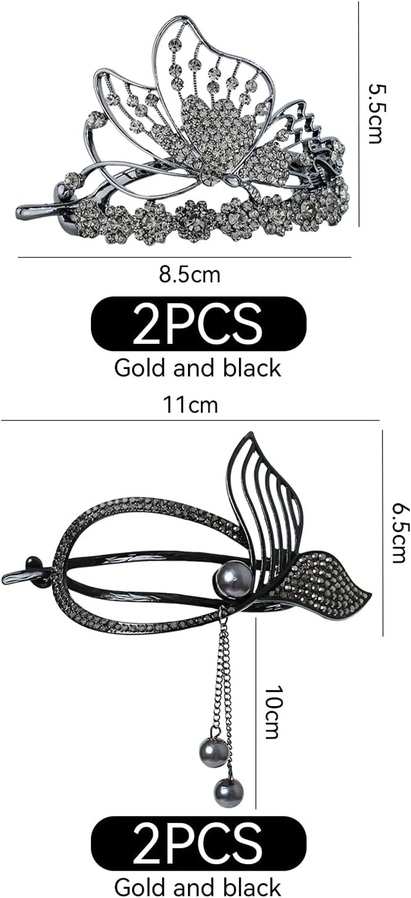 4 Pcs Butterfly Twist Clips Hair Accessories Hair Clips Hair Clips Elees Styling Accessories Hairstyle Accessories image number 5