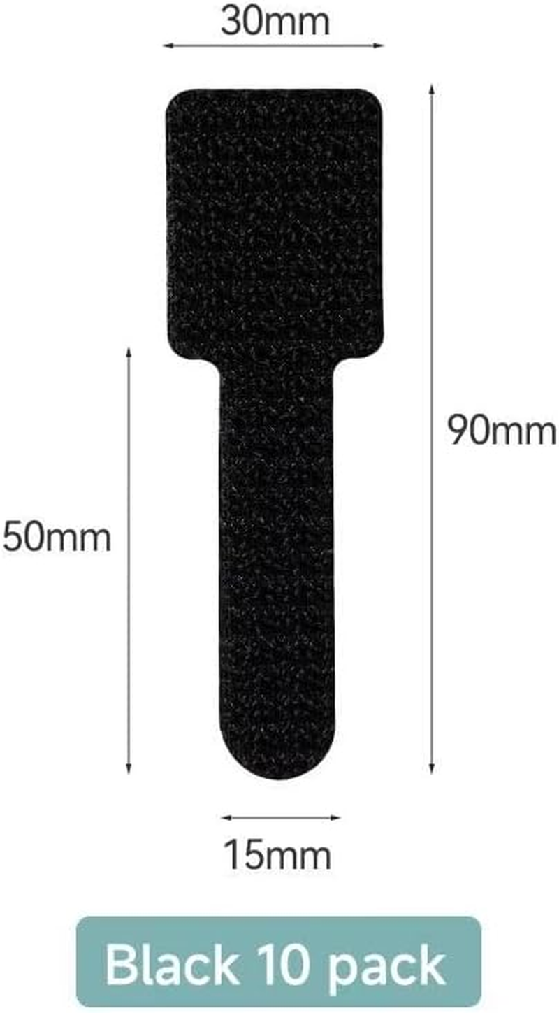 50-Pack Self-Adhesive Cable Ties, Reusable Fastening and Organizing Data Cables, Cable Management Ties, Suitable for Headphones, Mobile Phones, and Electronic Devices under the Table image number 1