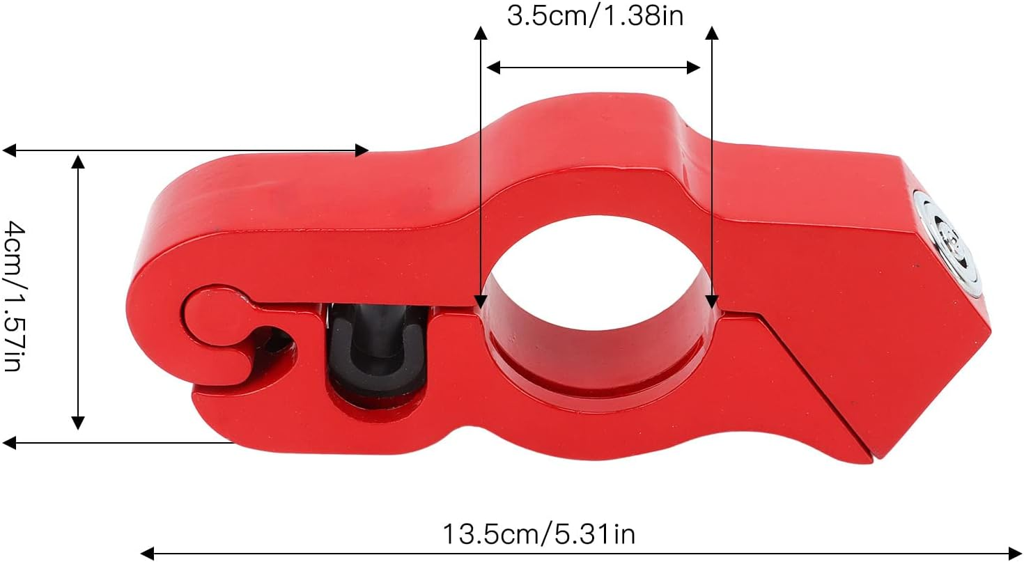 Motorcycle Handlebar Lock, Tamper Resistant Weatherproof Aluminum Alloy anti Theft Grip Lock with Applicable Scope for Scooters Atvs image number 1