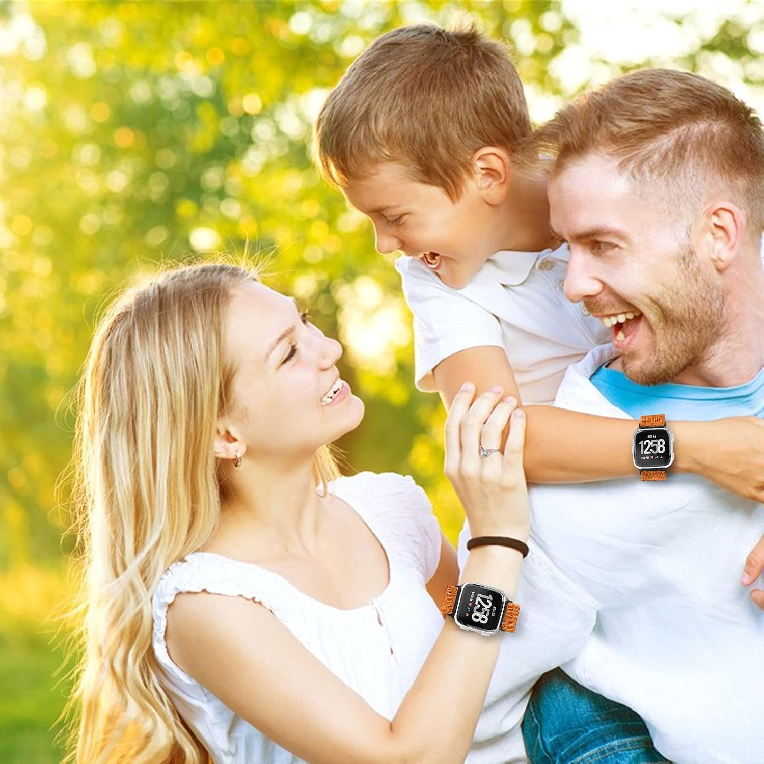 Ecogbd Elastic Replacement Strap Compatible with Fitbit Versa Wristband/Fitbit Versa Lite Wristband/Fitbit Versa 2 Wristband, Soft Nylon Sports Watch Strap for Women Men image number 6