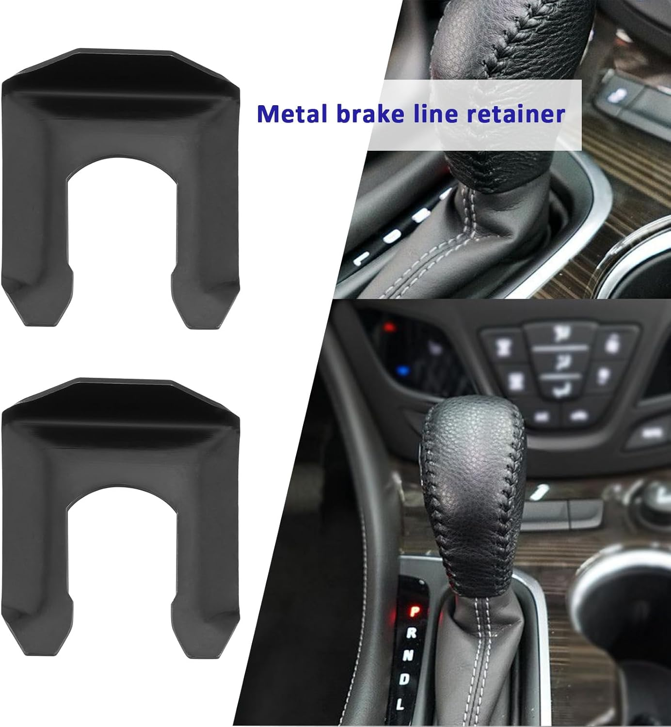 SG Store 8PCS Metal Brake Line Clips U Shaped Parking Hose Retaining Clip Flex Hose Line Clips Replacement for Trucks Cars Vehicles Black