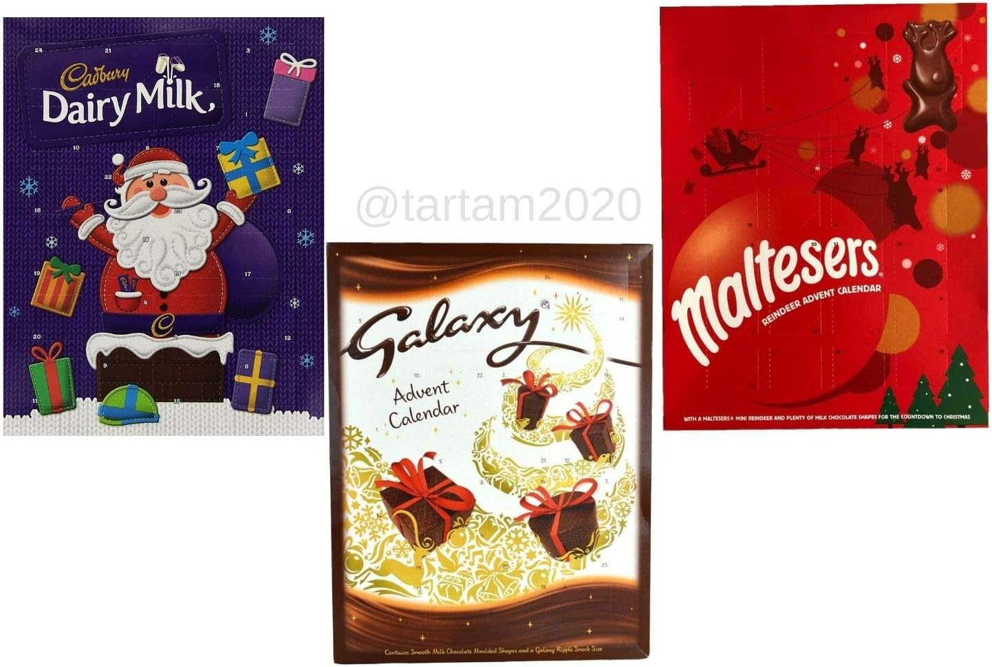 Advent Chocolate Calendar (3 Pack) Bundle of Cadbury, Maltesers and Galaxy Advent image number 2
