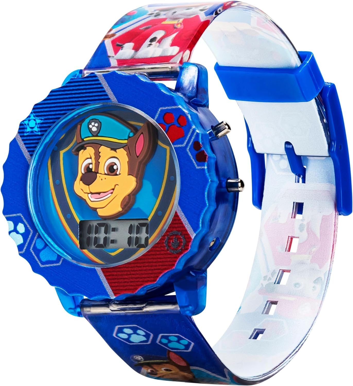 Accutime Paw Patrol Kids' Digital Watch with Blue Case, Comfortable Blue Strap, Easy to Buckle - Official 3D Character on the Dial, Safe for Children - Model: PAW4015, Blue, Digital image number 6