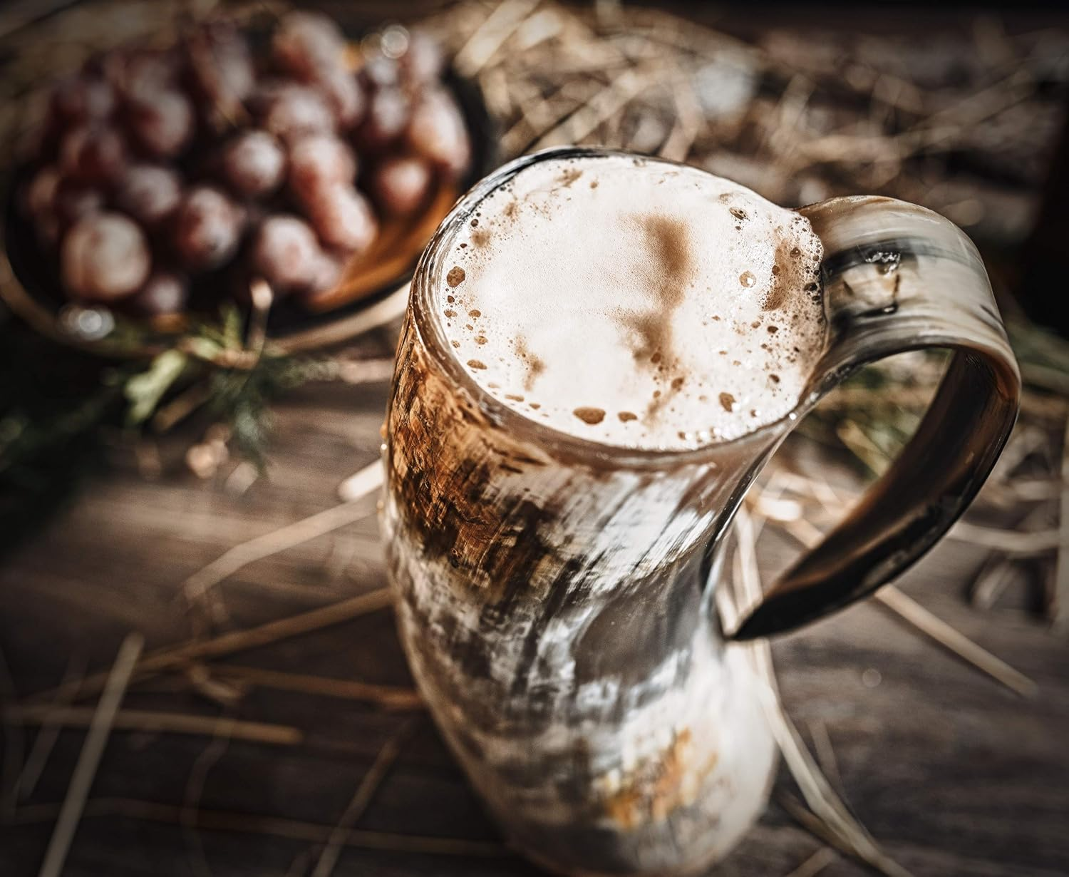 Norse Tradesman Genuine Viking Drinking Horn Mug&hellip; (500 MLS, Original, Low Polish) image number 1