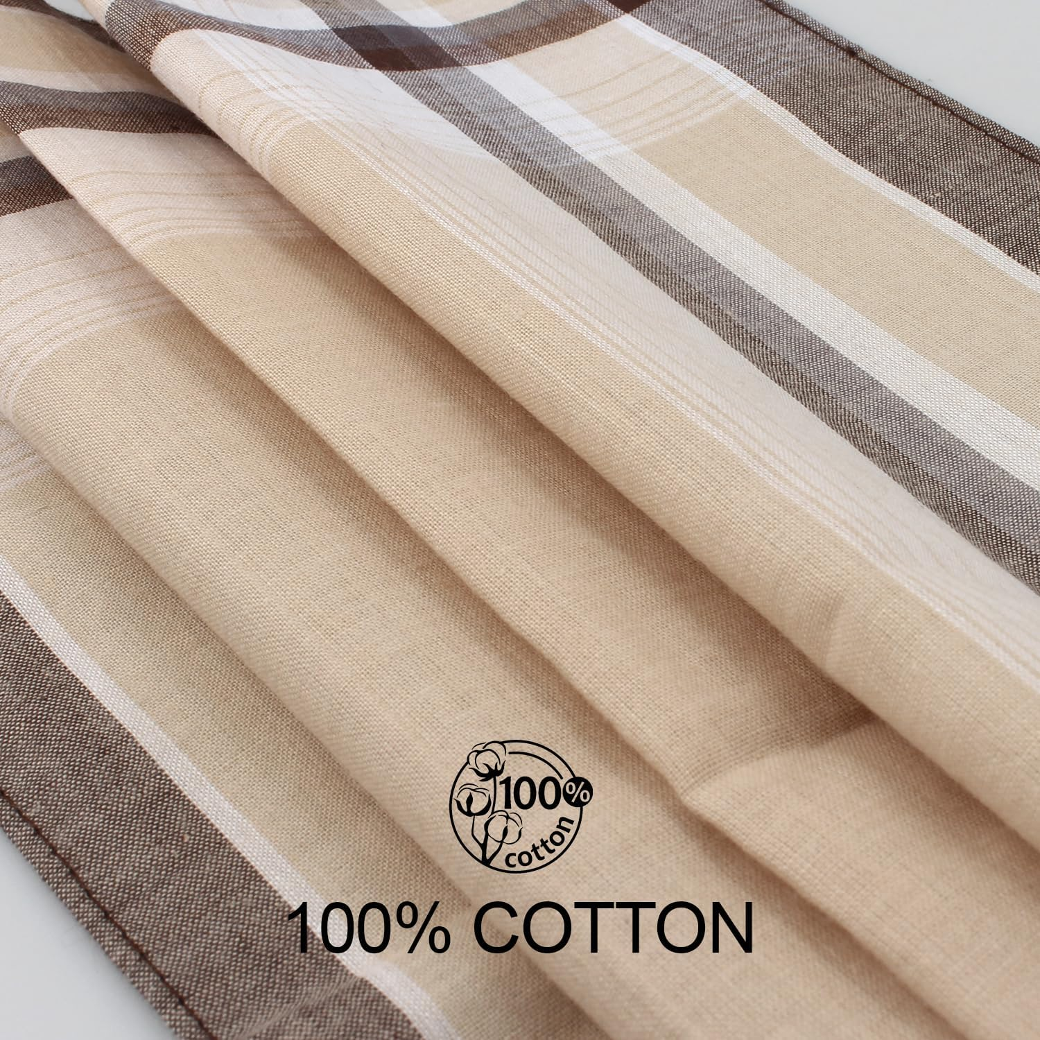 COZY CORE 100% Cotton Handkerchief for Men, Handkerchiefs Men Cotton, Classic Pocket Squares Hankies for Men Women image number 6