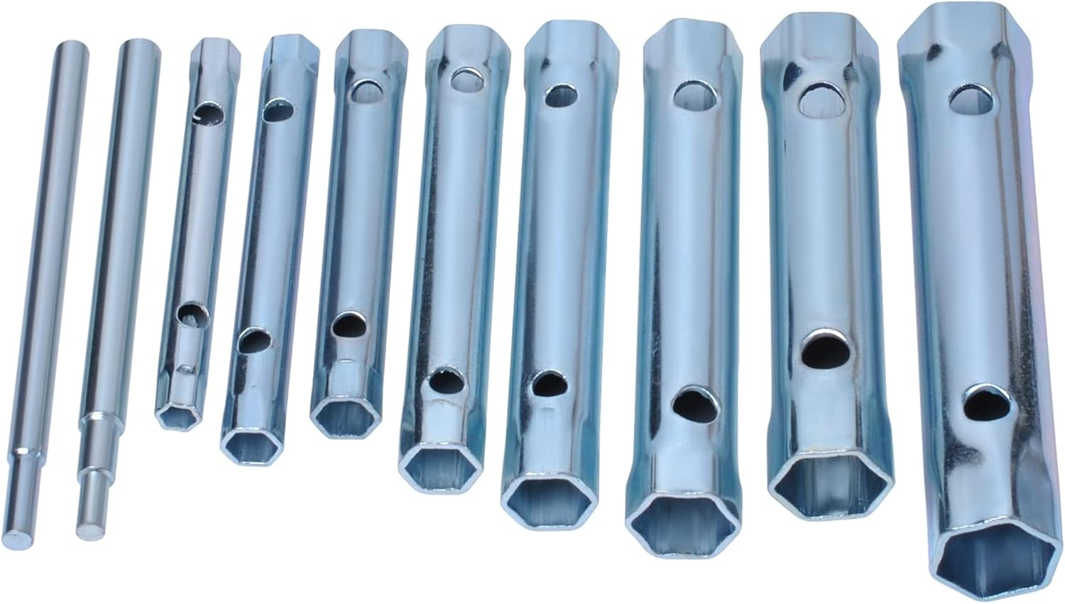 Double Ended Socket Wrench Socket Plumber Rear Nut Tap Spark Plug Wrench Set Extended Spark Plug Wrench 6-22Mm(10Pcs) image number 3