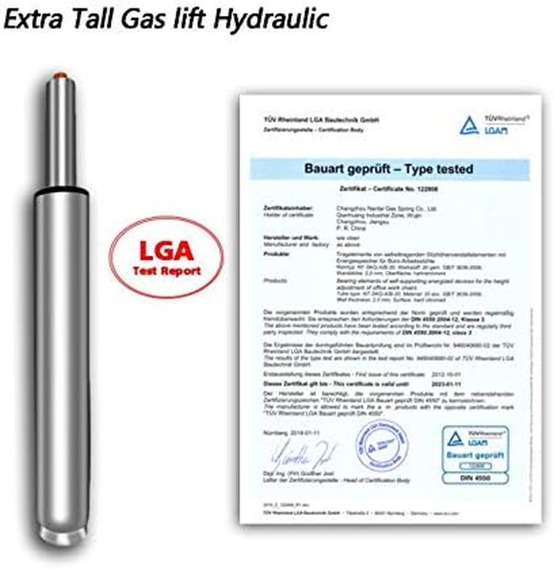 18" to 28" Long Adjustable Gas Lift Cylinder Tube for Bar Stool Drafting Chair Replacement Parts,Heavy Duty Hydraulic Pneumatic Cylinder Shock Piston image number 4