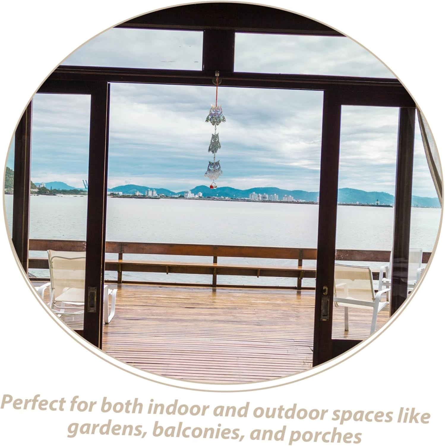 Reflective Device Wind Chime Bird Deterrents Pendant Bells Rhombus Disc Iron Sturdy Hanging Decor for Porch Garden