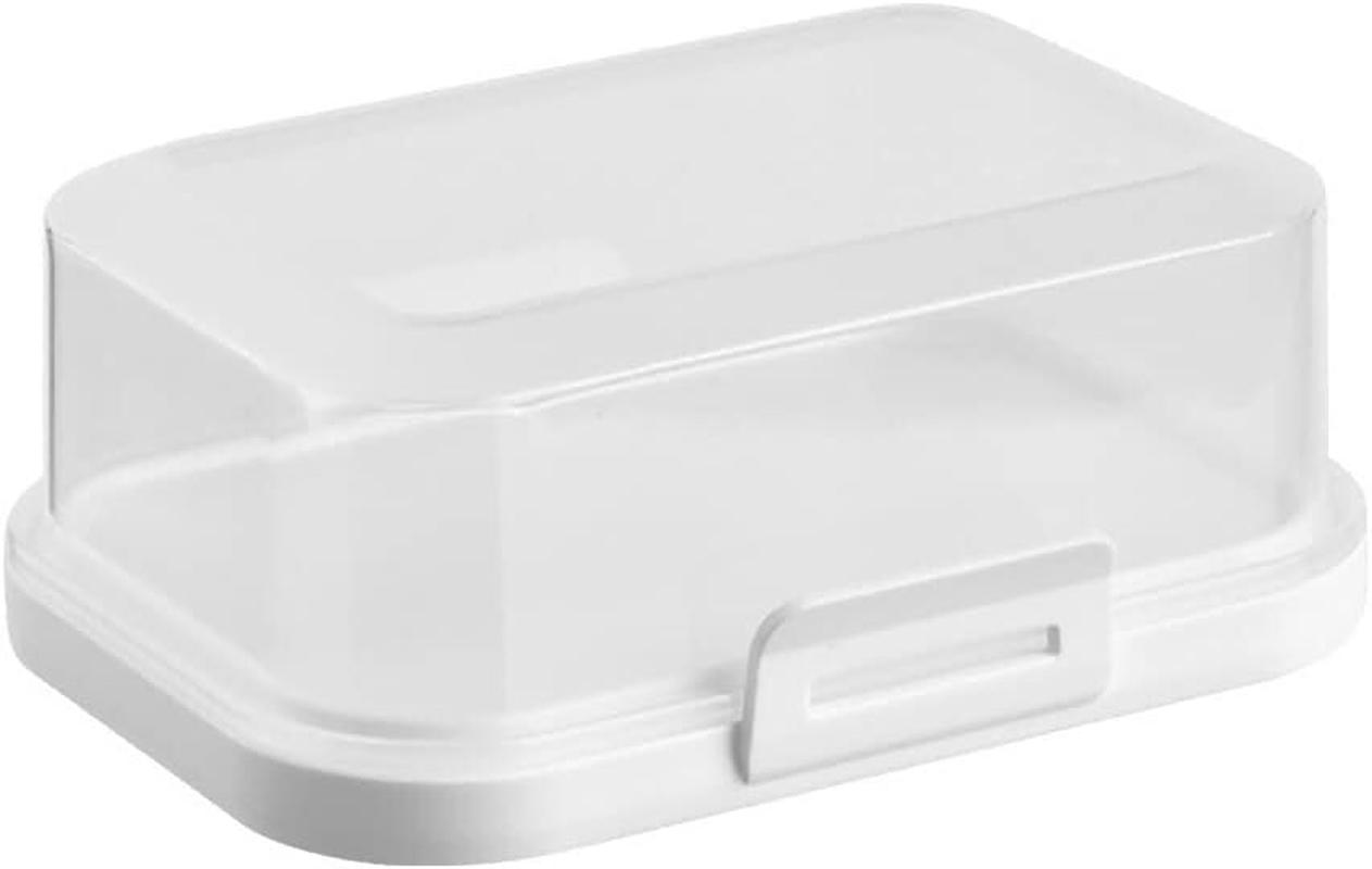 1 X High-Quality Stackable Butter Dish with Closure, Plastic Box Container, Perfect Order in the Fridge, Bpa-Free, Multipurpose, Cream-White image number 1