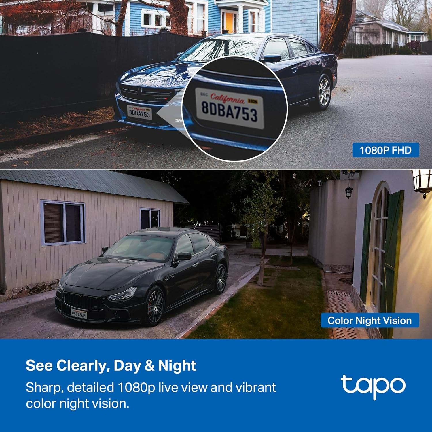 Tapo Outdoor Security Camera Wireless, 1080P, up to 180 Days Battery, Free Person Detection, Color Night Vision, Sd/Could Storage, Alexa & Google Assistant Compatible, Ideal for Homeowners(C400) image number 2