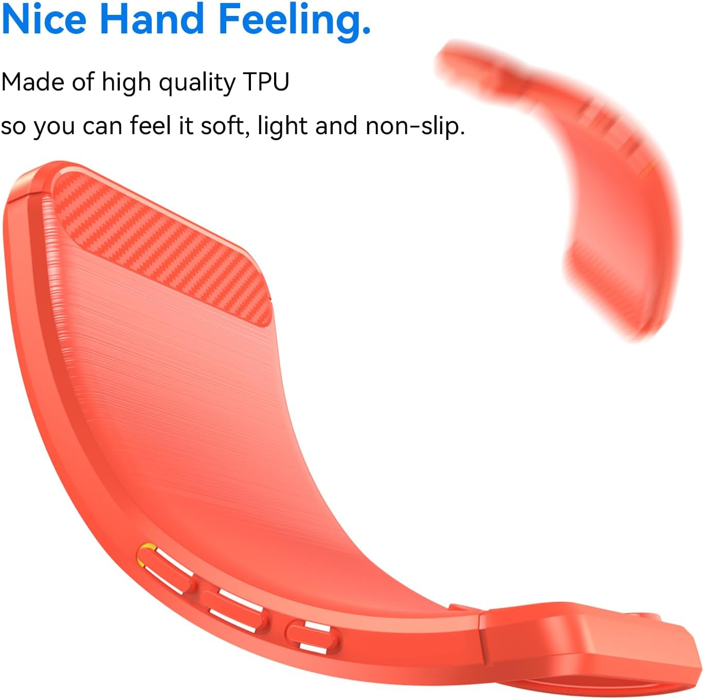 Case Made for Xiaomi 15 Case, Carbon Fiber Texture Design Cover Anti-Scratch Shock Absorption Case for Xiaomi 15 Case (2024) (Red) image number 5