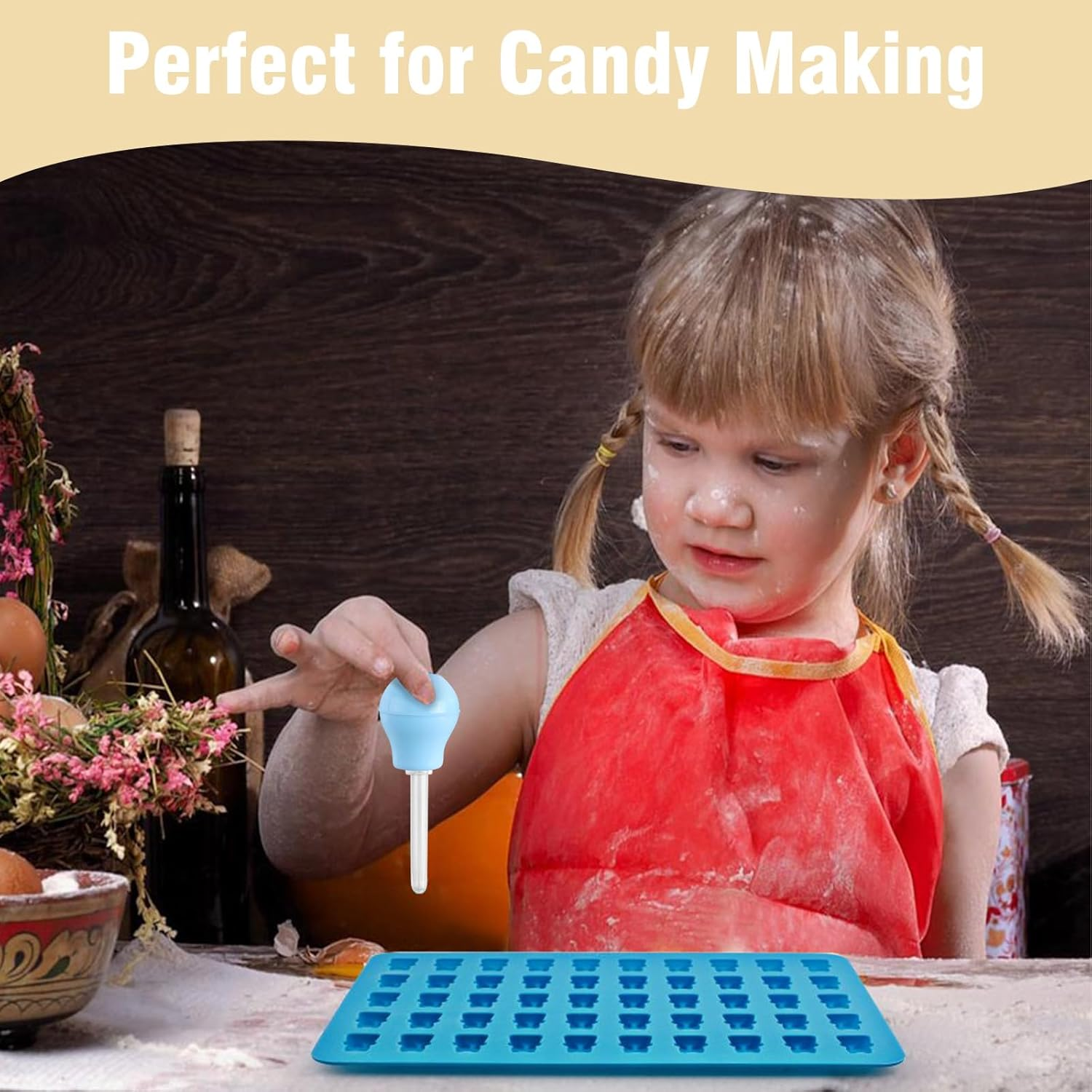 Nicwhite 6Pcs Colorful Eye Droppers for Kids, Silicone Plastic Liquid Droppers Sensory Play Toys Pipettes, Ages 3+, Preschool Science Class Tools Sensory Bin Accessories image number 4