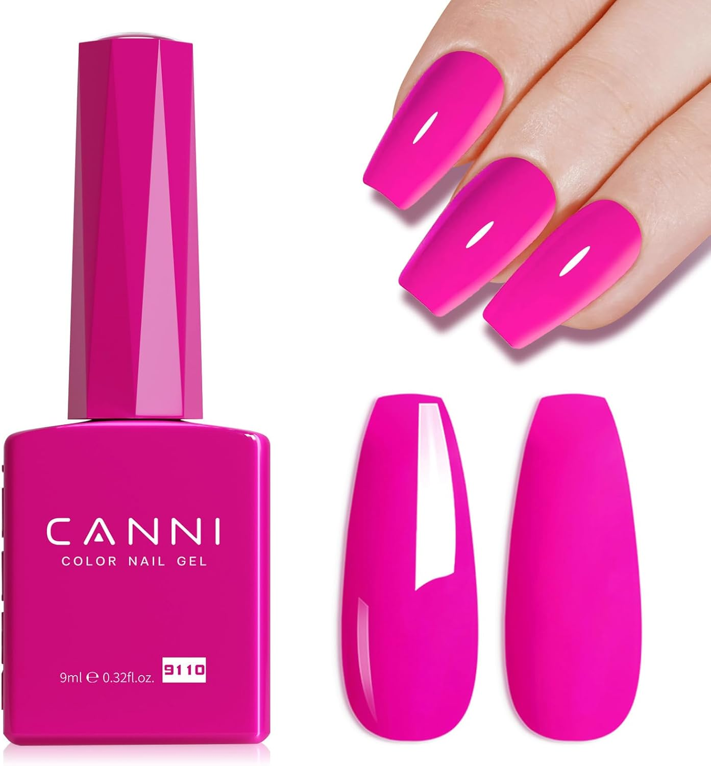 CANNI White Gel Polish &ndash; 1 Pc Pure White, High Gloss UV/LED Soak-Off Gel Nail Polish for French Manicure, DIY & Salon Quality for Grils & Women image number 4