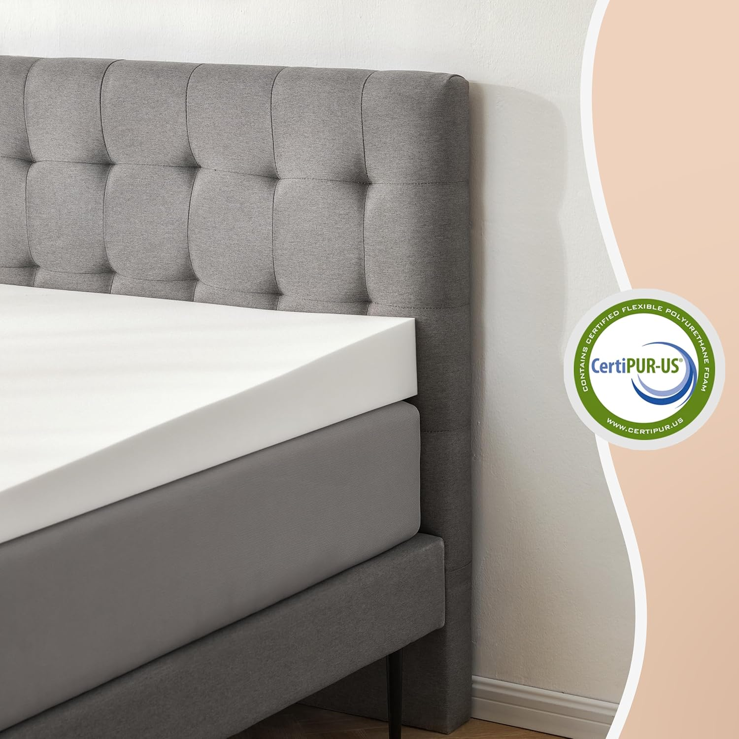 Mattress Wedge Only, 5-Inch Queen Inclined Bed Wedge Mattress Topper for Acid Reflux, GERD, Neck & Back Pain, Snoring, Adjustable Elevator under Mattress Support for Bedroom image number 4