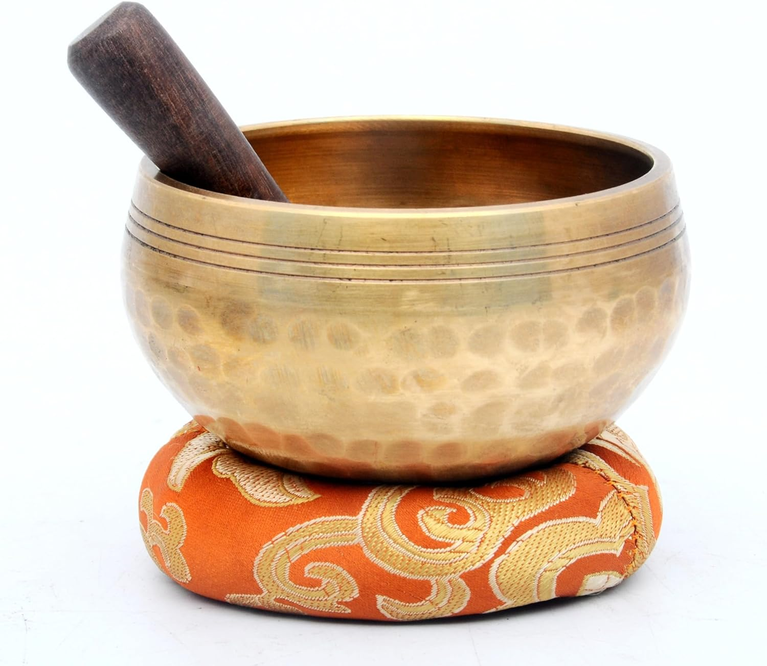 Handmade Singing Bowl-Tibetan Singing Bowl Set-Singing Bowl, Mallet and Cushion-Chakra Balance, Meditation and Peace-Handmade in Nepal image number 1