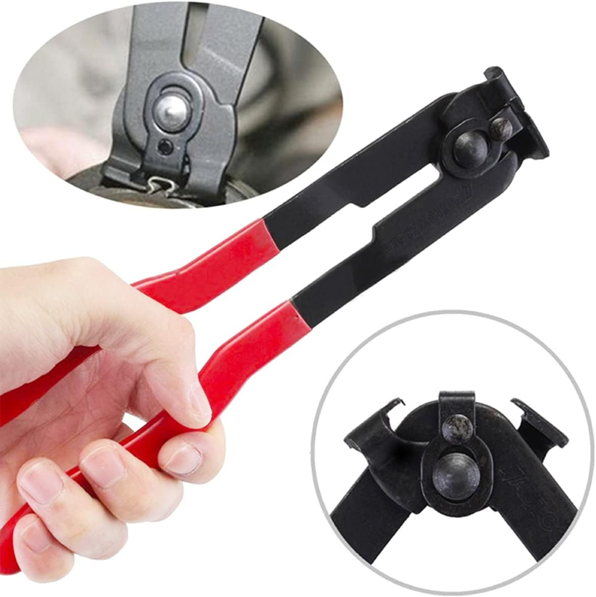 10Pcs CV Boot Clamps Pliers Kit, Ear Boot Tie Pliers,Stainless Steel Universal Adjustable AXLE CV Joint Boot Crimp Clamp Kit,Hose Axle Plier CV Clamp Tool CV Joint Banding Tools