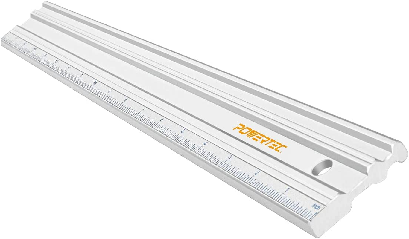 POWERTEC 18 Inch Straight Edges, Straight to within .001'' over 18'' Machined Flat, Precision Woodworking Tools for Table Saw, Router Table, MDF Workbench Top, Jointers, and Planers. 71213