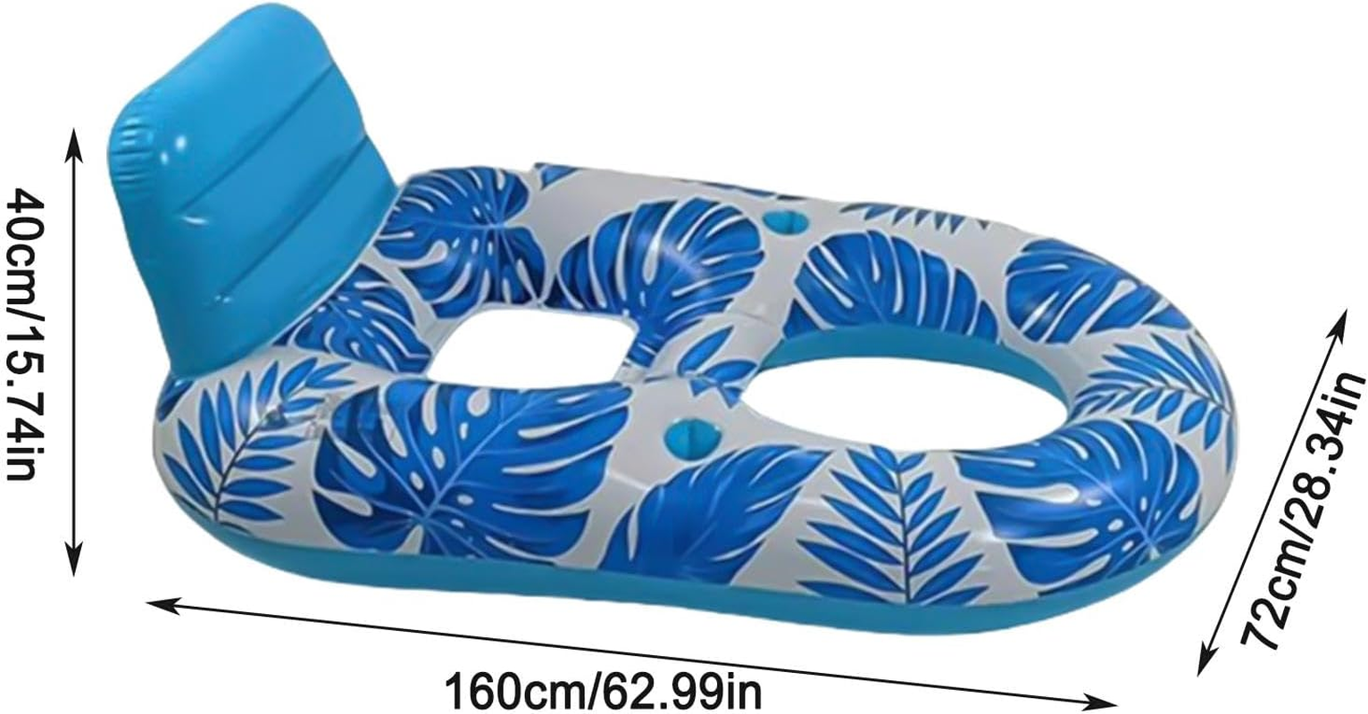 Inflatable Pool Swimming Bed, Inflatable Pool Air Mattress - Sea Float and Pool Toy | Inflatable Raft for Summer, Outdoor Water Raft, Pool Lounger Float, Portable Lounge Raft with Get image number 4